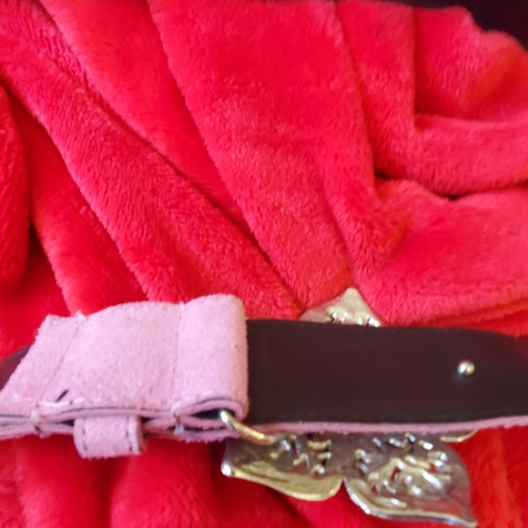 COPY - Pink  Suede top Gently used Belt plus size - Picture 5 of 8